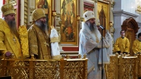 Праздничную Литургию в день памяти святого Александра Невского совершили четыре архиерея