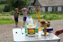 Миссионерская поездка в п. Малышево, 8 июля 2011 год.